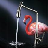 Deck Mounted Pull-Down Kitchen Faucet with On/Off Touch Activation